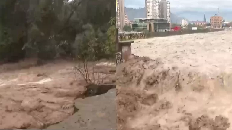 Se Desbordó El Río Mapocho