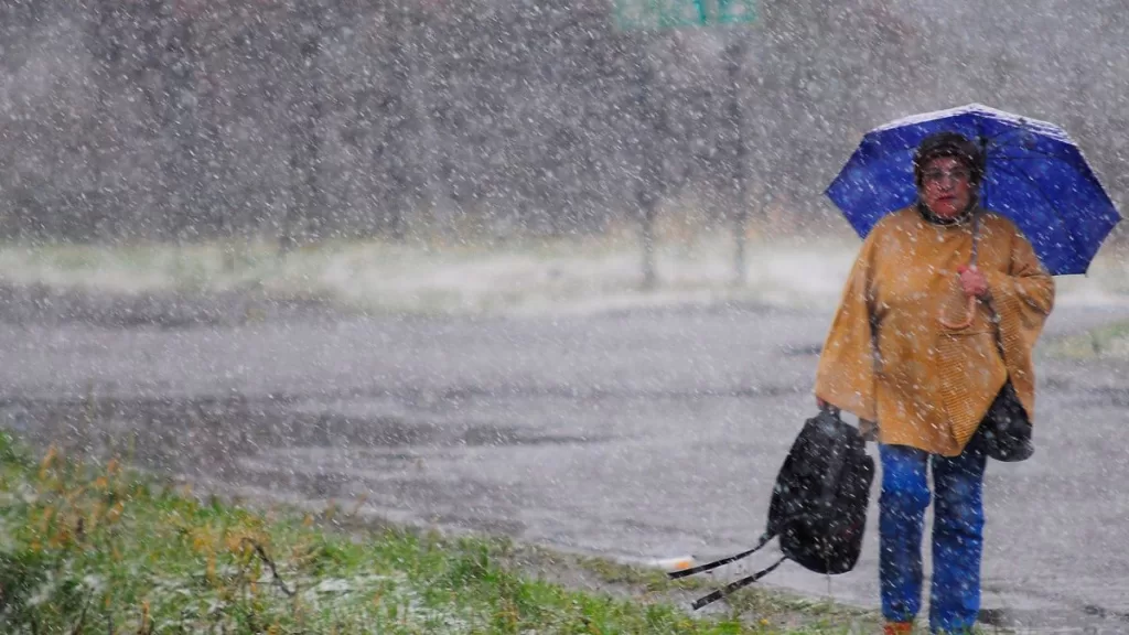 Lluvia Y Nieve En Santiago