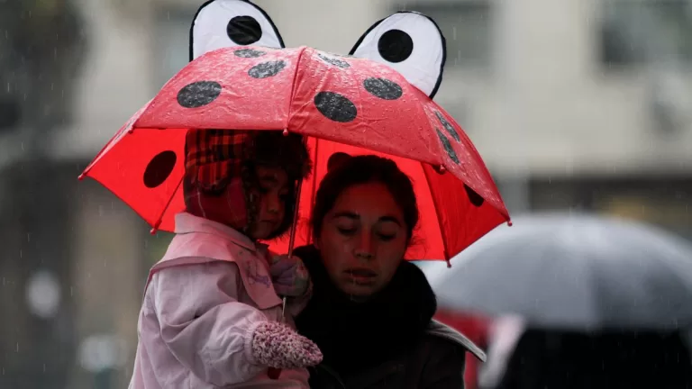 Lluvia en santiago