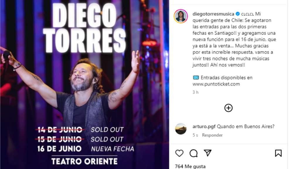 Diego Torres En Instagram