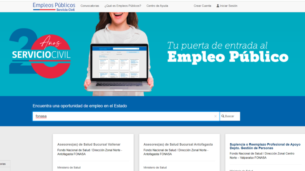 Ofertas Laborales FONASA Empleos Públicos