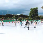 Pista De Hielo En Vacaciones De Invierno