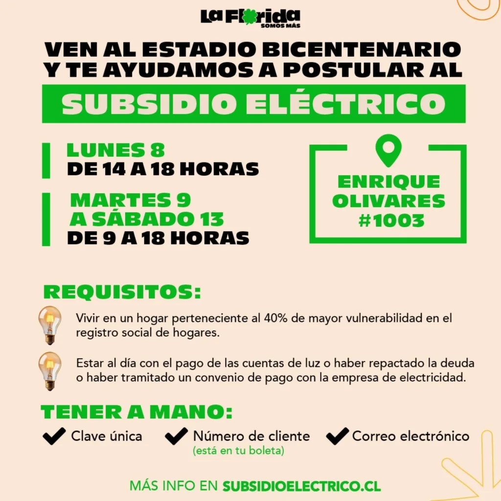 Subsidio Electrico La Florida