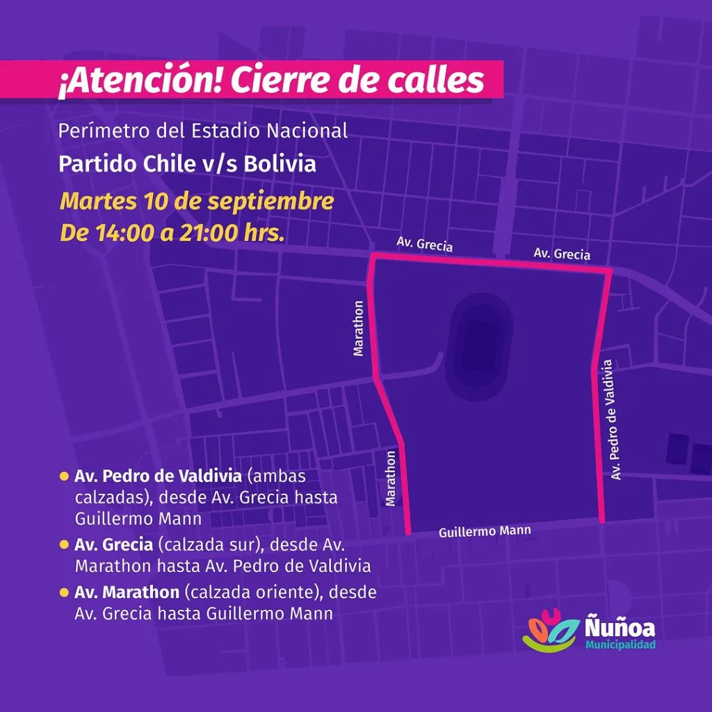 Desvio Y Corte De Calles Partido Chile Vs Bolivia