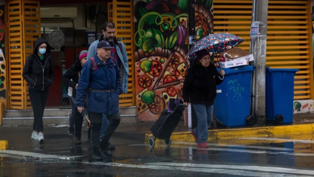 Lluvia en Santiago