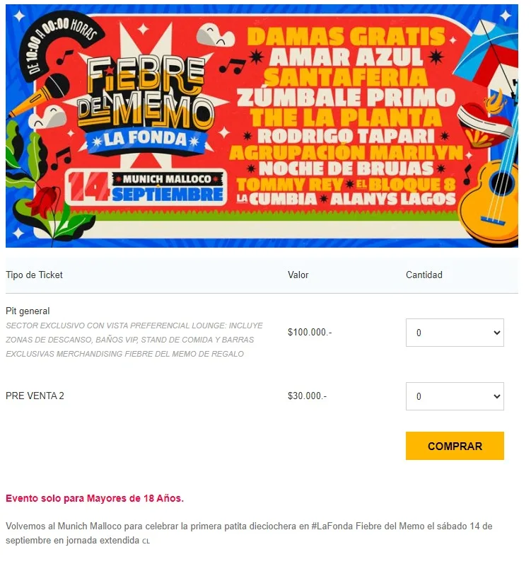 Entradas Para La Fiebre Del Memo