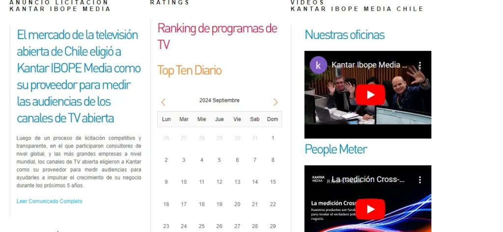 Sitio Kantar Ibope Media