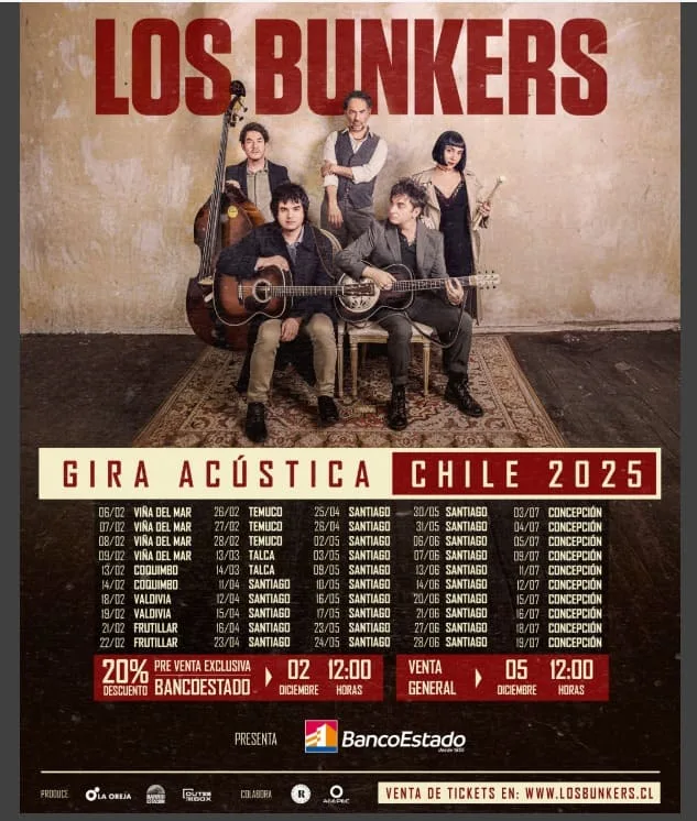 Nueva Gira De Los Bunkers En Chile